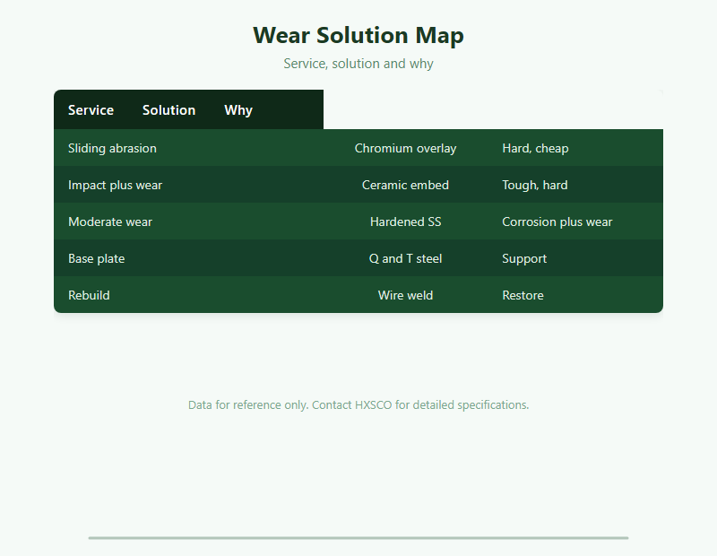 Wear Plate and Hardfacing: A Buyer Guide chart