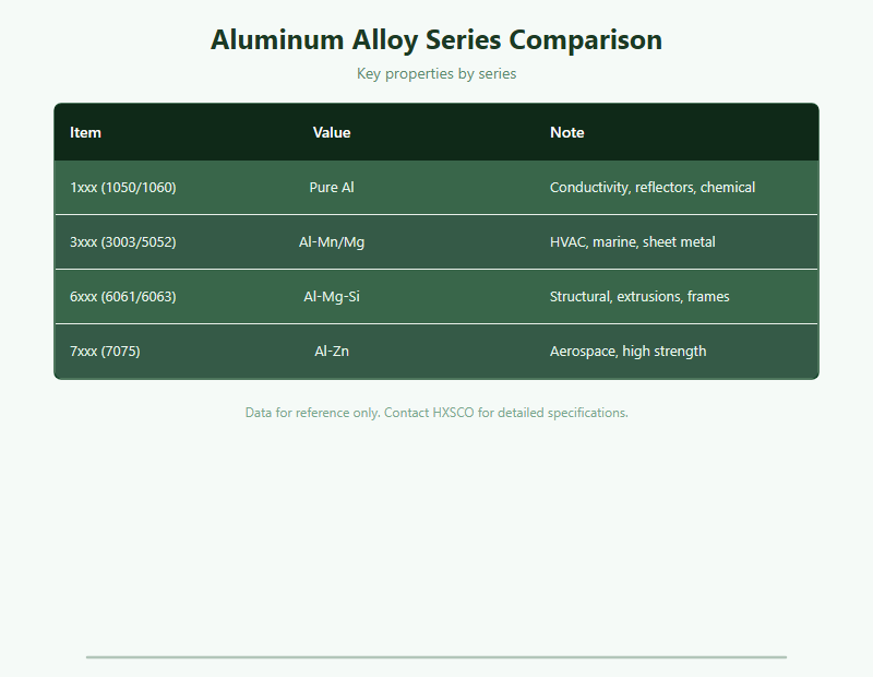 Aluminum Supplier – Alloy Grades, Profiles & Custom Fabrication chart