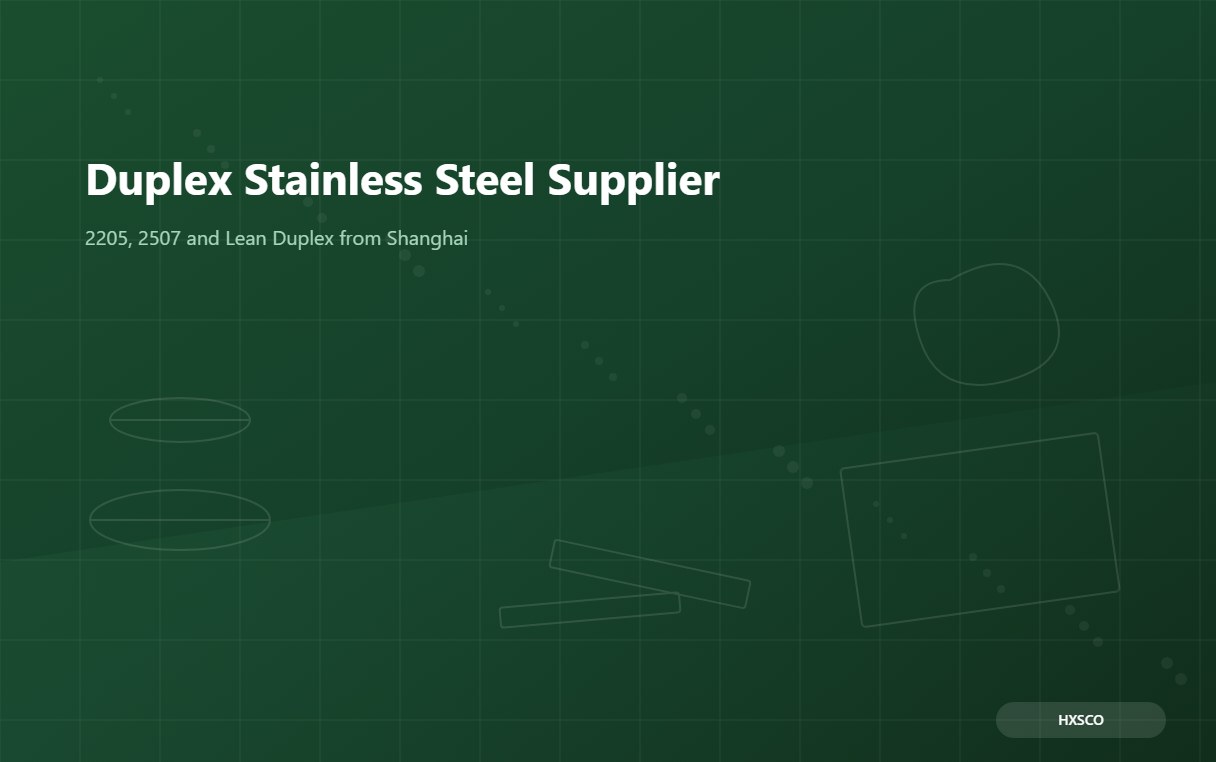 Duplex Stainless Steel Supplier – 2205, 2507 and Lean Duplex from Shanghai
