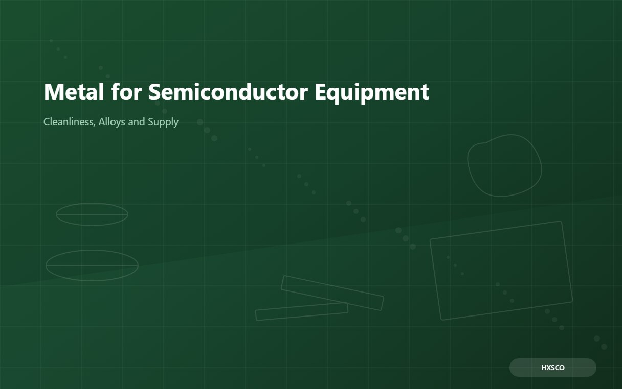 Metal for Semiconductor Equipment: Cleanliness, Alloys and Supply