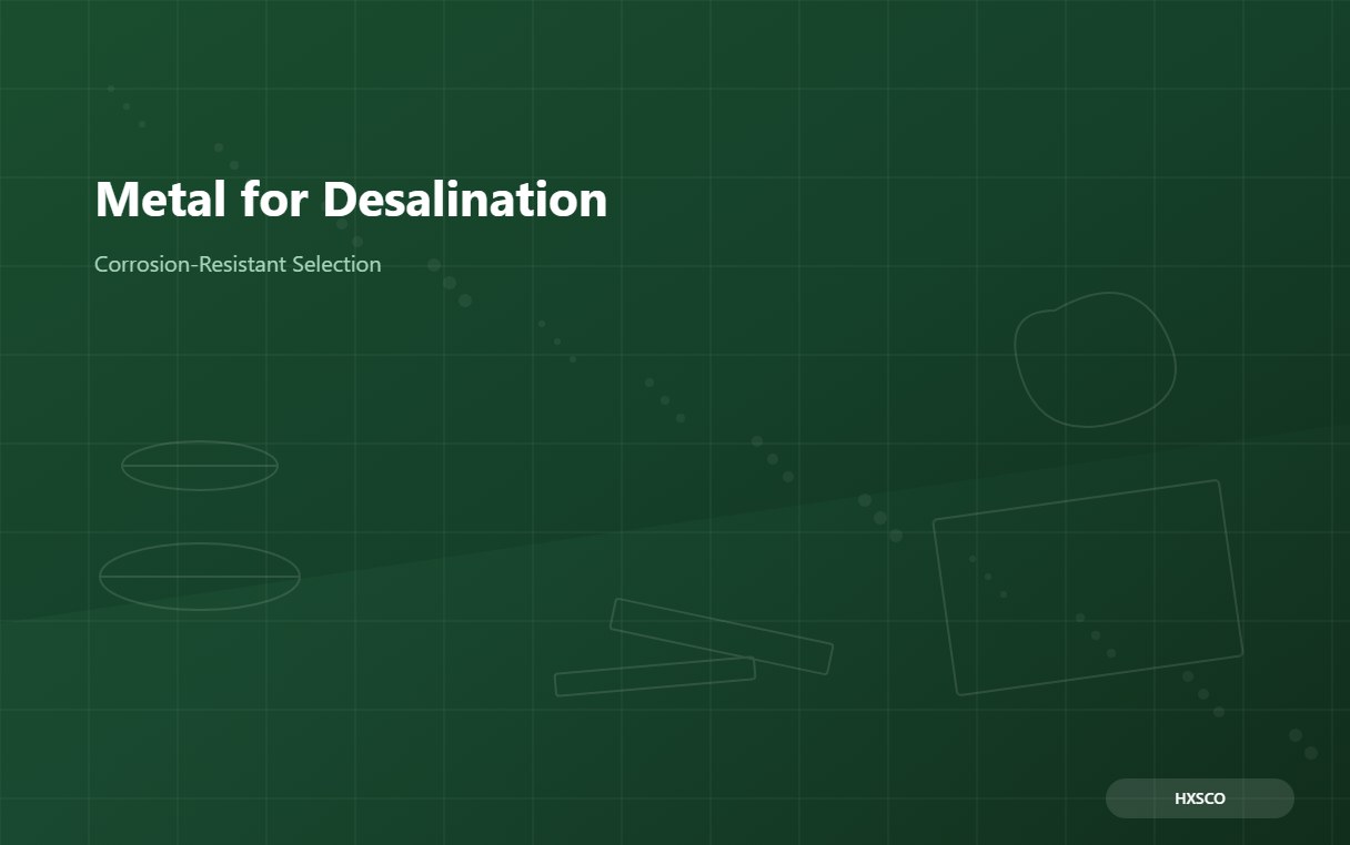 Metal for Desalination and Water Treatment: Corrosion-Resistant Selection