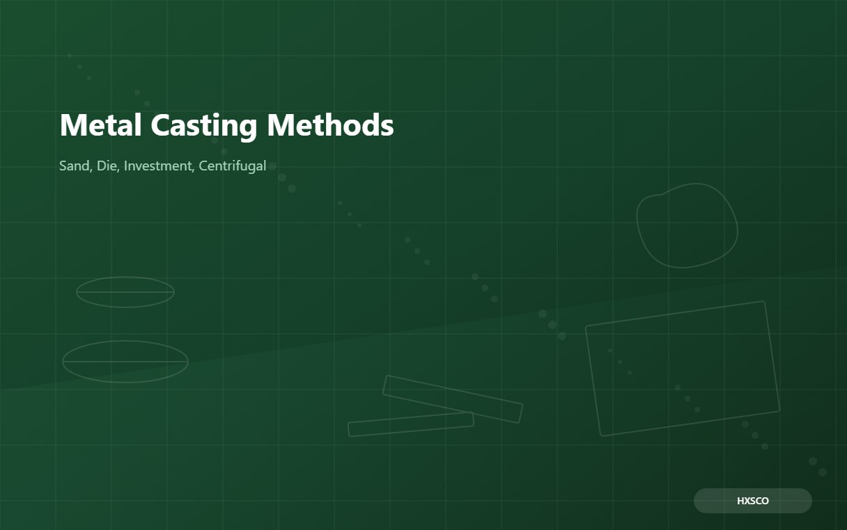 Casting Methods Compared: Sand, Die, Investment and Centrifugal — A Buyer Guide