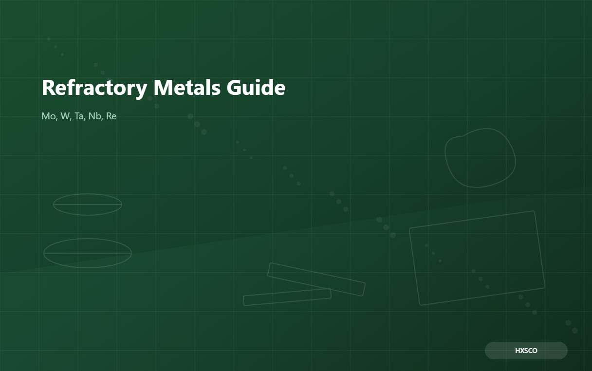 Refractory Metals Guide: Mo, W, Ta, Nb and Rhenium